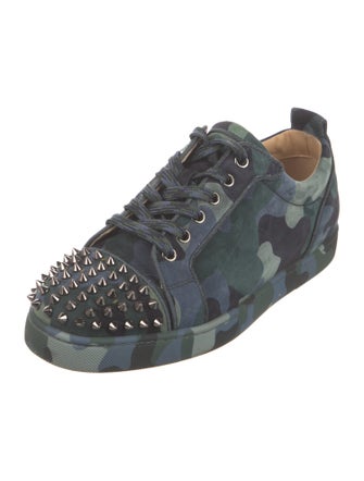 Christian Louboutin Suede Printed Sneakers