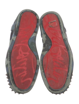 Christian Louboutin Suede Printed Sneakers