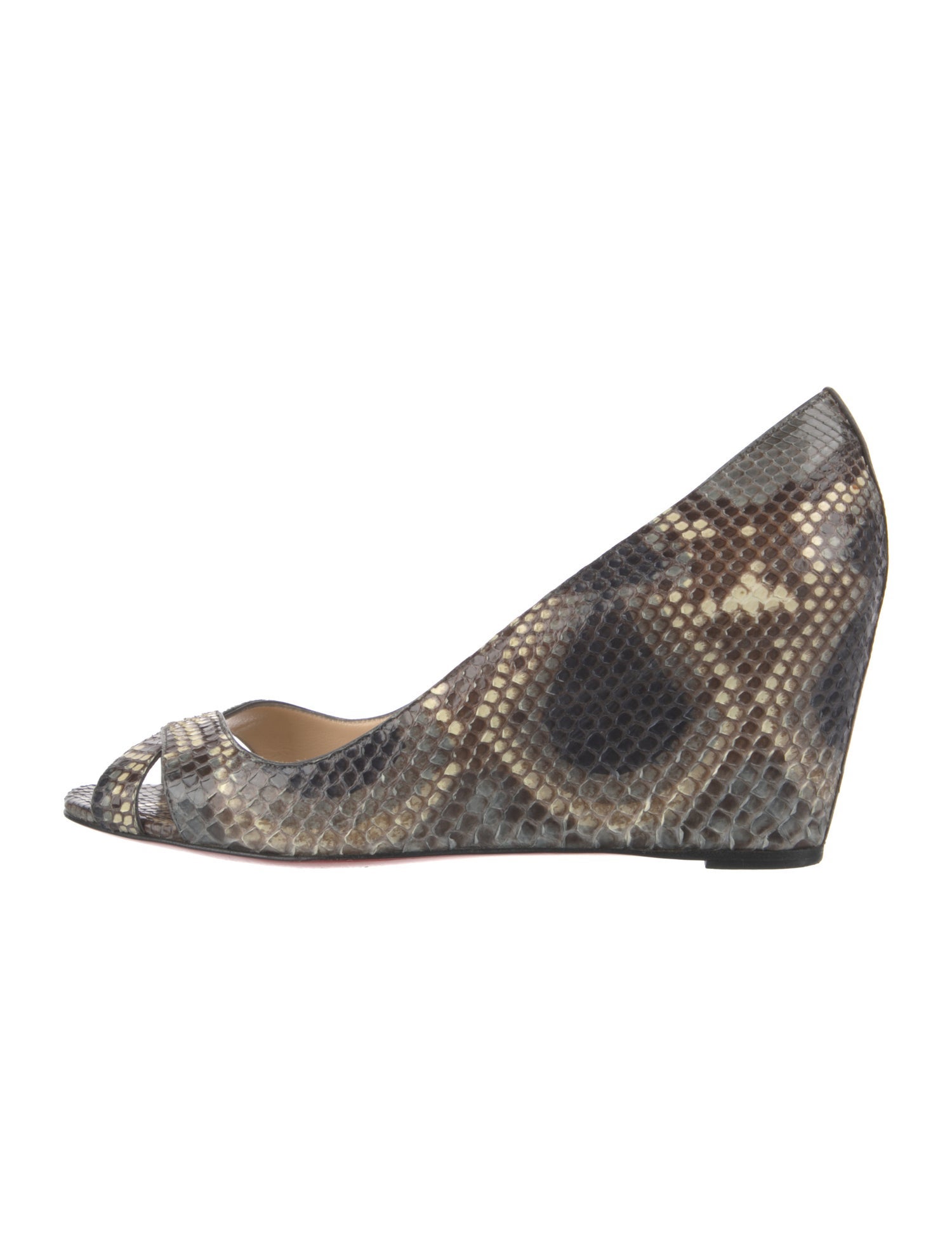 Christian Louboutin Snakeskin Animal Print Espadrilles