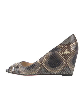 Christian Louboutin Snakeskin Animal Print Espadrilles