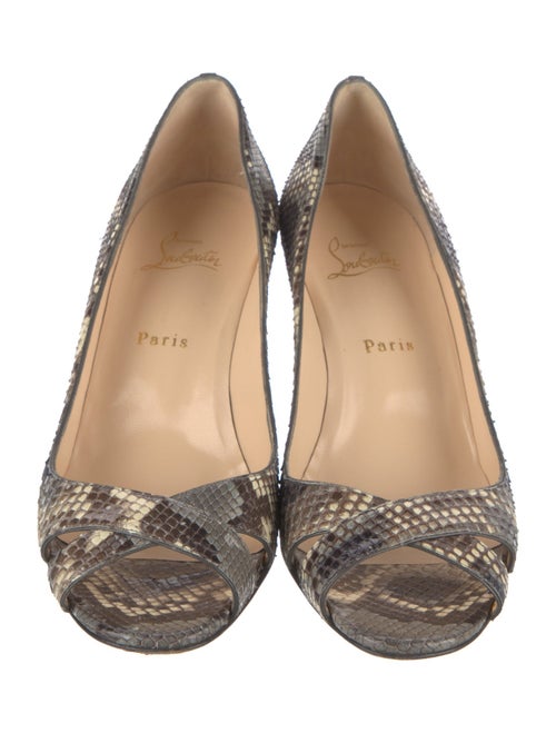 Christian Louboutin Snakeskin Animal Print Espadrilles