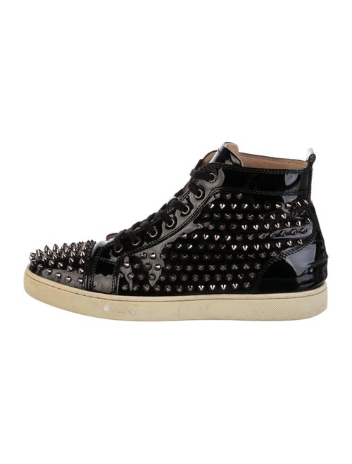 Christian Louboutin Spike Accents Leather Sneakers