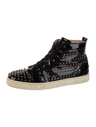 Christian Louboutin Spike Accents Leather Sneakers