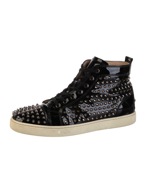 Christian Louboutin Spike Accents Leather Sneakers