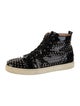 Christian Louboutin Spike Accents Leather Sneakers