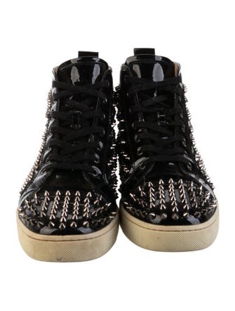 Christian Louboutin Spike Accents Leather Sneakers