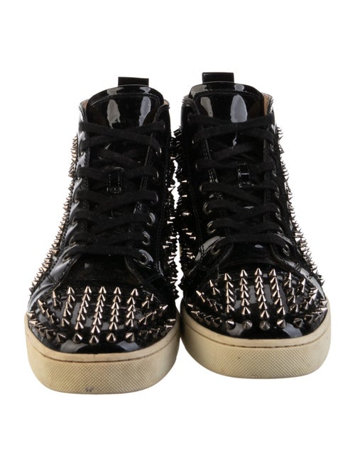 Christian Louboutin Spike Accents Leather Sneakers