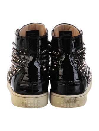 Christian Louboutin Spike Accents Leather Sneakers