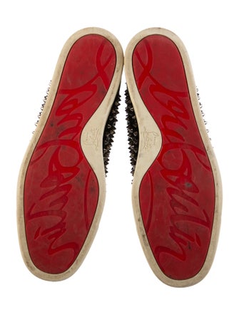 Christian Louboutin Spike Accents Leather Sneakers