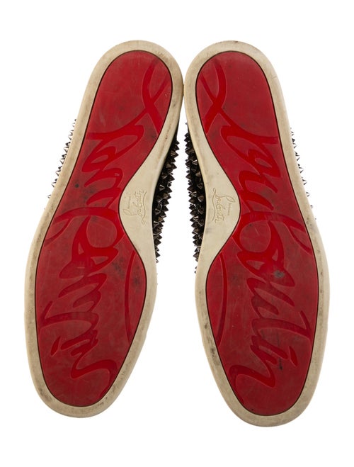 Christian Louboutin Spike Accents Leather Sneakers