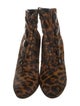Christian Louboutin Ponyhair Animal Print Lace-Up Boots
