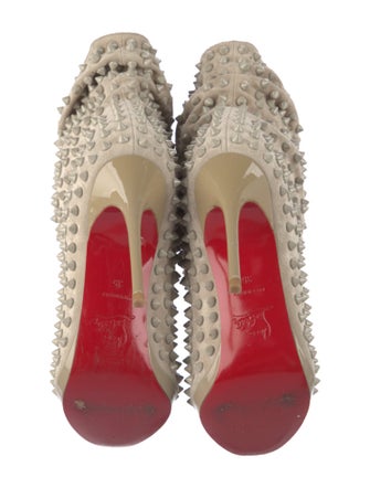 Christian Louboutin Spike Accents Suede Lace-Up Boots