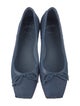 Christian Louboutin Denim Bow Accents Ballet Flats