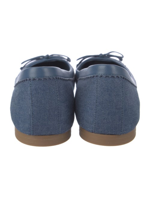 Christian Louboutin Denim Bow Accents Ballet Flats