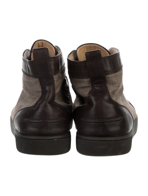 Christian Louboutin Canvas Leather Trim Embellishment Sneakers