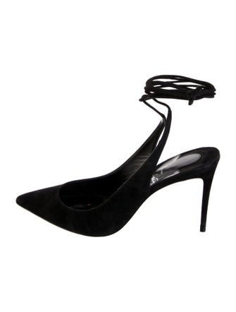 Christian Louboutin Suede Slingback Pumps
