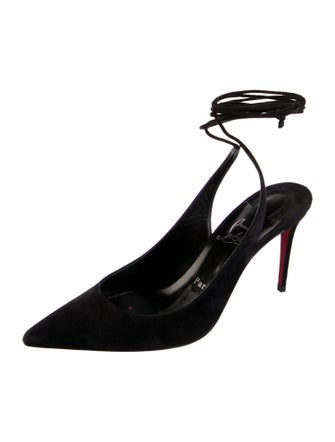 Christian Louboutin Suede Slingback Pumps