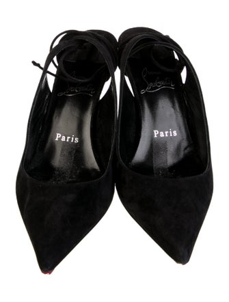 Christian Louboutin Suede Slingback Pumps