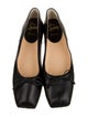 Christian Louboutin Leather Bow Accents Ballet Flats