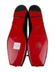 Christian Louboutin Leather Bow Accents Ballet Flats