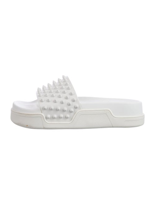 Christian Louboutin Spike Accents Rubber Slides