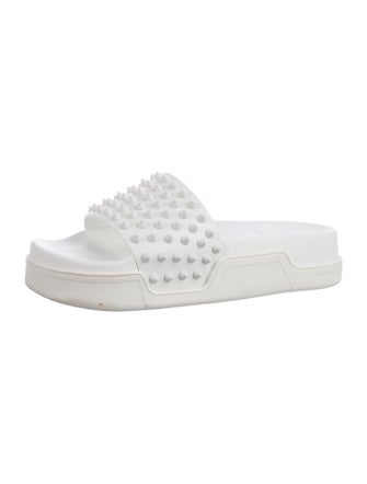 Christian Louboutin Spike Accents Rubber Slides