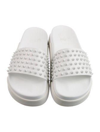Christian Louboutin Spike Accents Rubber Slides