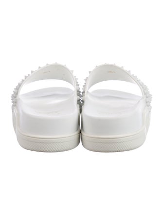 Christian Louboutin Spike Accents Rubber Slides
