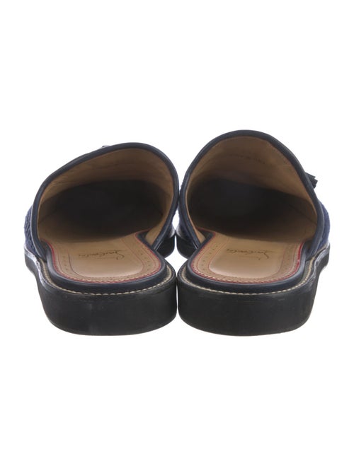 Christian Louboutin Leather Tassel Accents Slippers