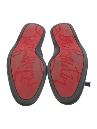 Christian Louboutin Leather Tassel Accents Slippers