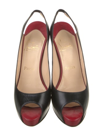 Christian Louboutin Leather Slingback Pumps