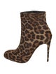 Christian Louboutin Ponyhair Animal Print Boots