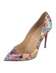 Christian Louboutin Patent Leather Printed Slingback Pumps