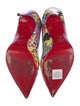 Christian Louboutin Patent Leather Printed Slingback Pumps