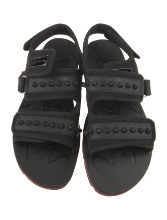 Christian Louboutin Spike Accents Neoprene Sandals