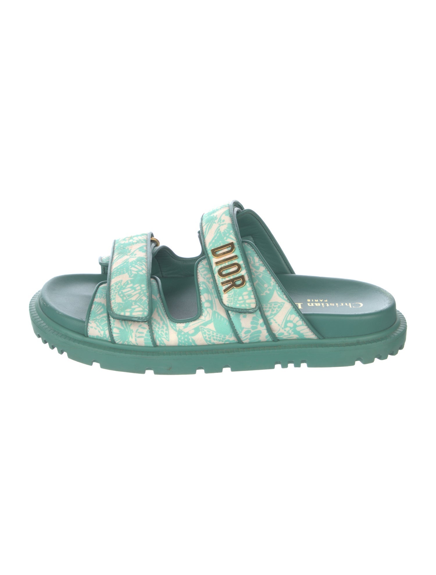 Christian Dior Rubber Floral Print Slides