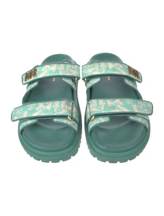 Christian Dior Rubber Floral Print Slides