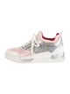 Christian Louboutin Leather Glitter Accents Sneakers