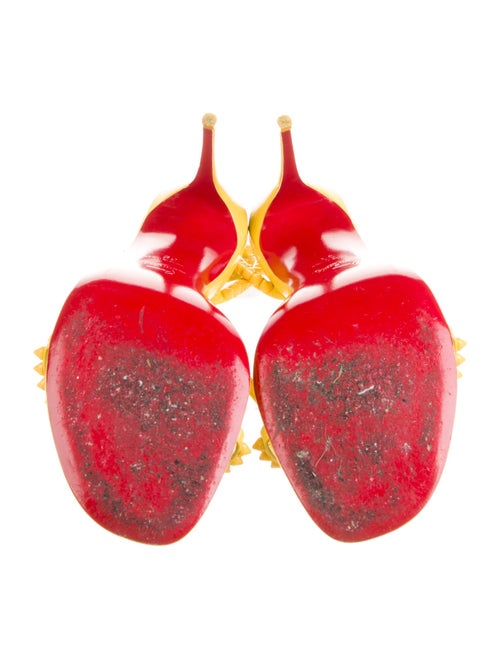 Christian Louboutin Spike Accents Patent Leather Sandals