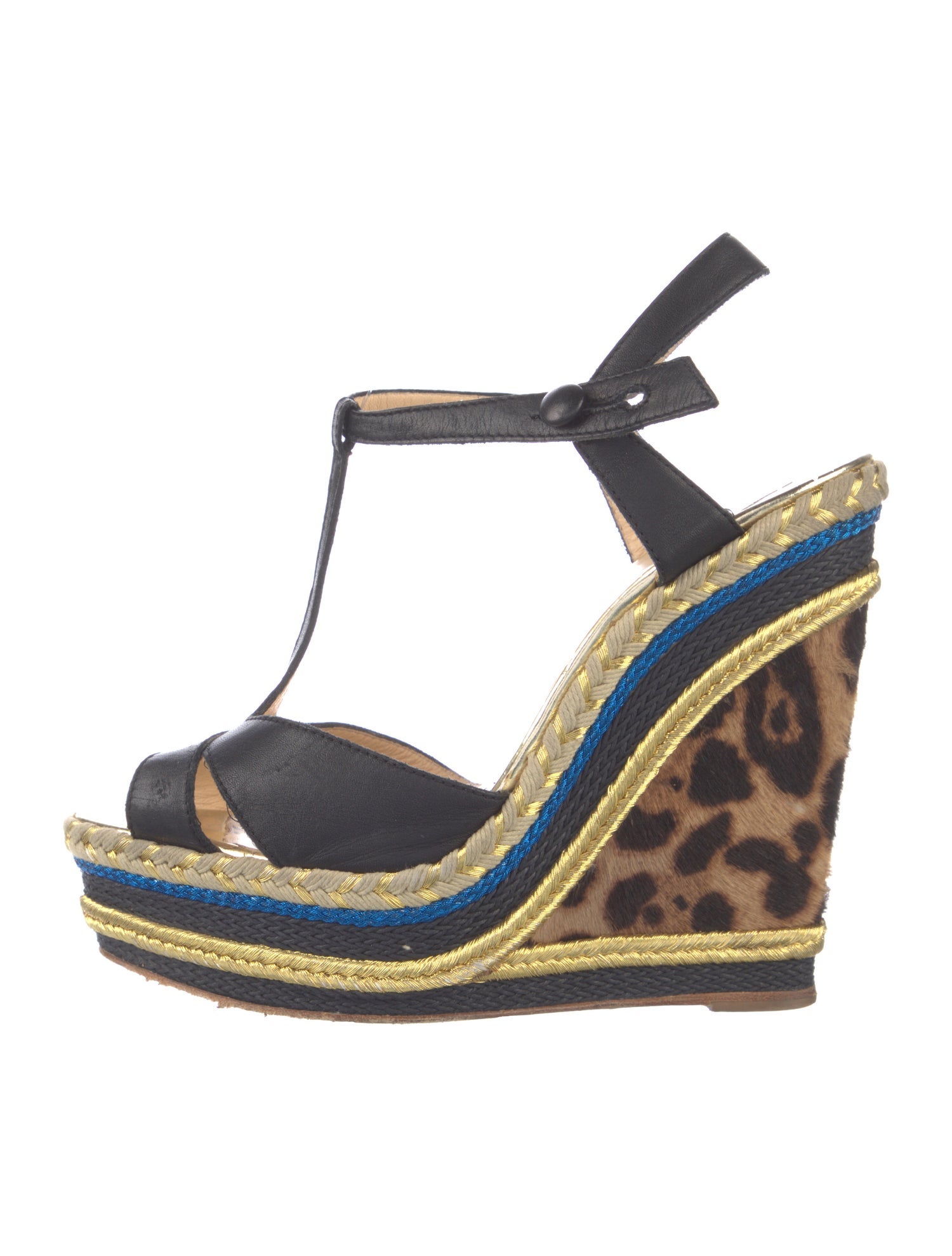 Christian Louboutin Leather Printed Espadrilles