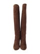 Christian Louboutin Suede Fringe Trim Accent Boots