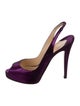 Christian Louboutin Suede Slingback Pumps