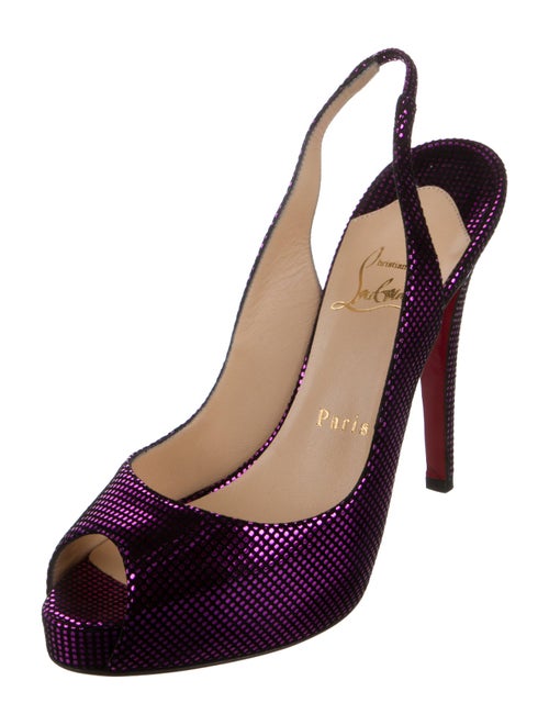 Christian Louboutin Suede Slingback Pumps