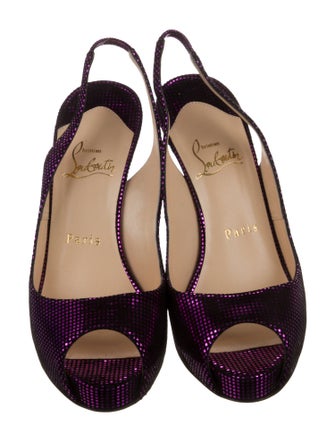 Christian Louboutin Suede Slingback Pumps