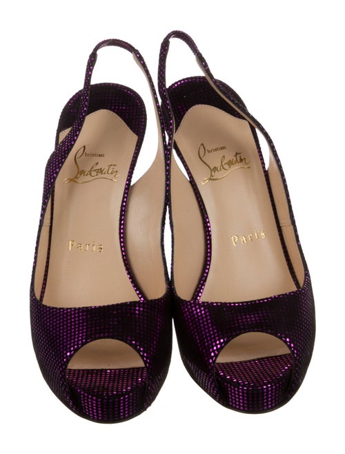 Christian Louboutin Suede Slingback Pumps