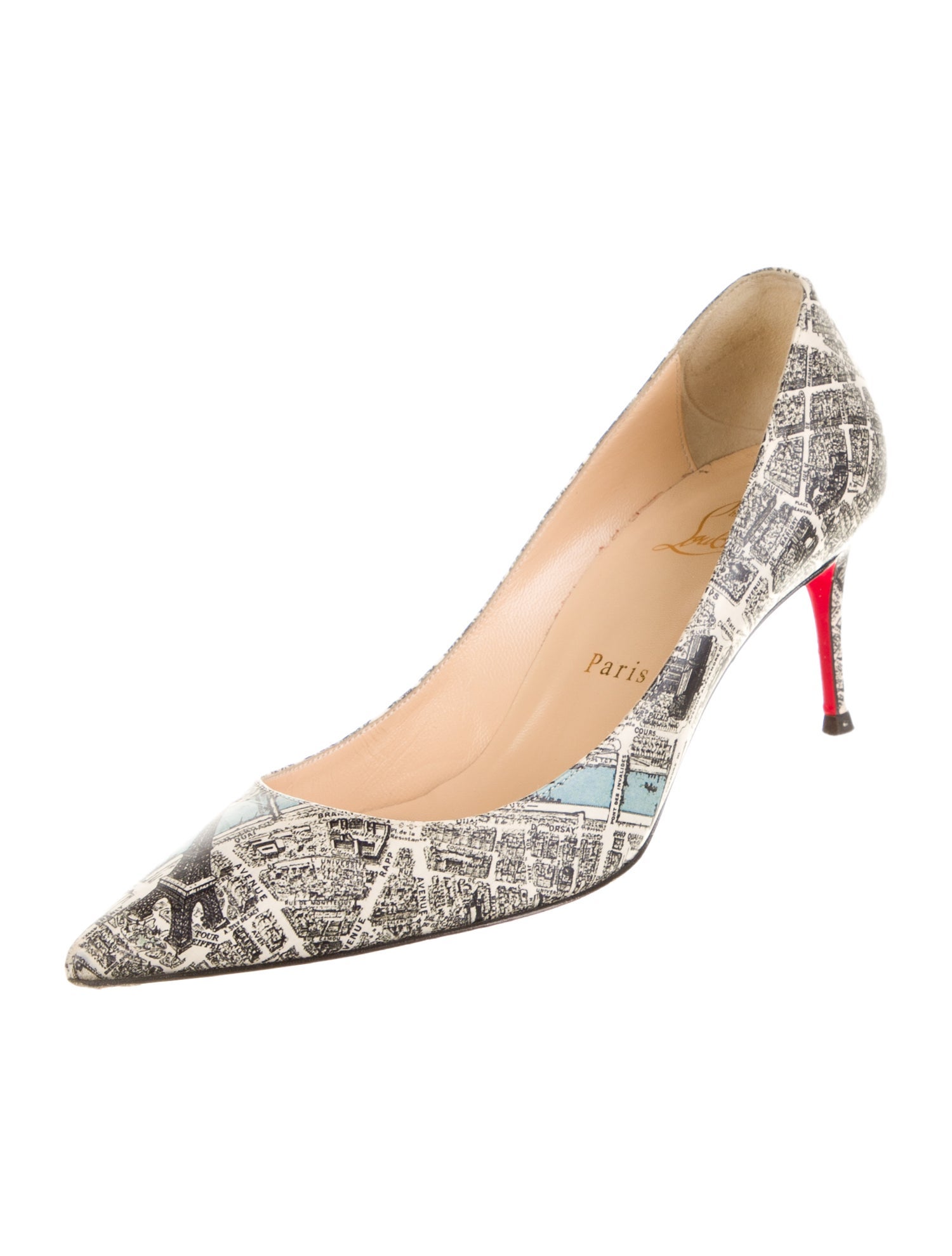 Christian Louboutin Leather Printed Pumps
