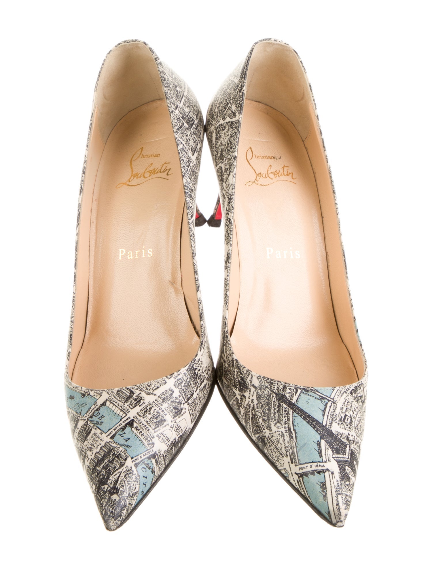 Christian Louboutin Leather Printed Pumps