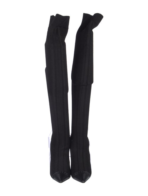 Christian Louboutin Spike Accents Studded Accents Sock Boots