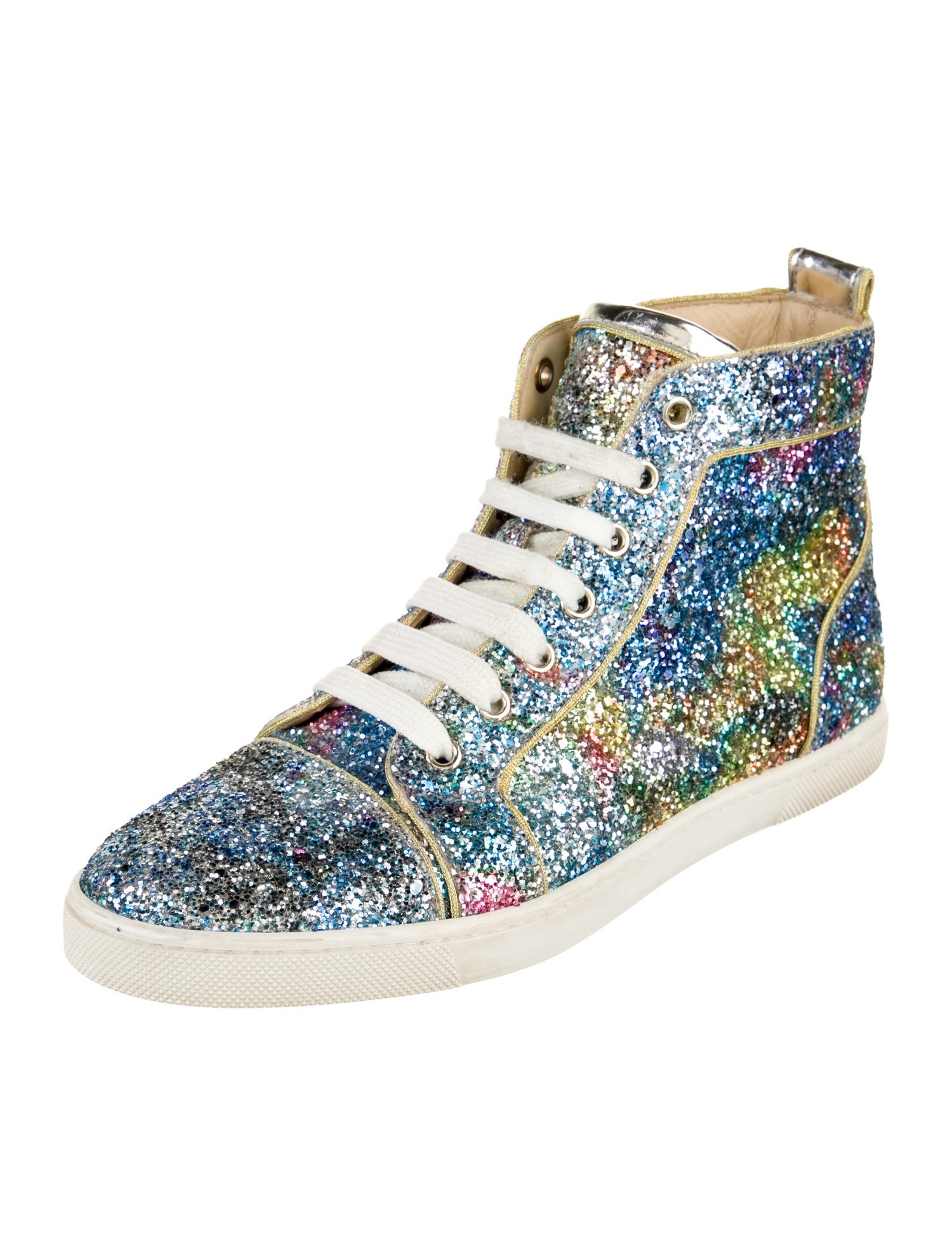 Christian Louboutin Glitter Printed Sneakers