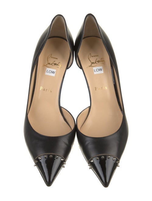 Christian Louboutin Spike Accents Leather D'Orsay Pumps
